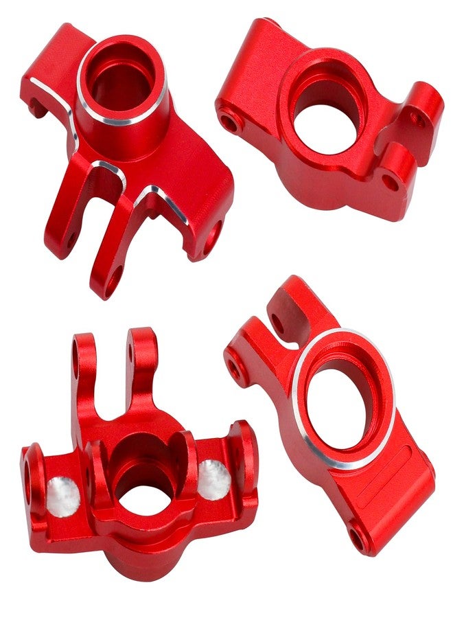 قطع غيار ترقيات لسيارات ARRMA 1/18 Granite GROM و 1/14 Typhon GROM (أحمر) - تشمل: مفاصل التوجيه الأمامية المصنوعة من الألومنيوم، ومحاور التوجيه، ومحاور العجلات الخلفية. - Image 2